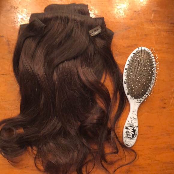 COPY - Chocolate brown 16” extensions  (real hair) - Picture 4 of 5